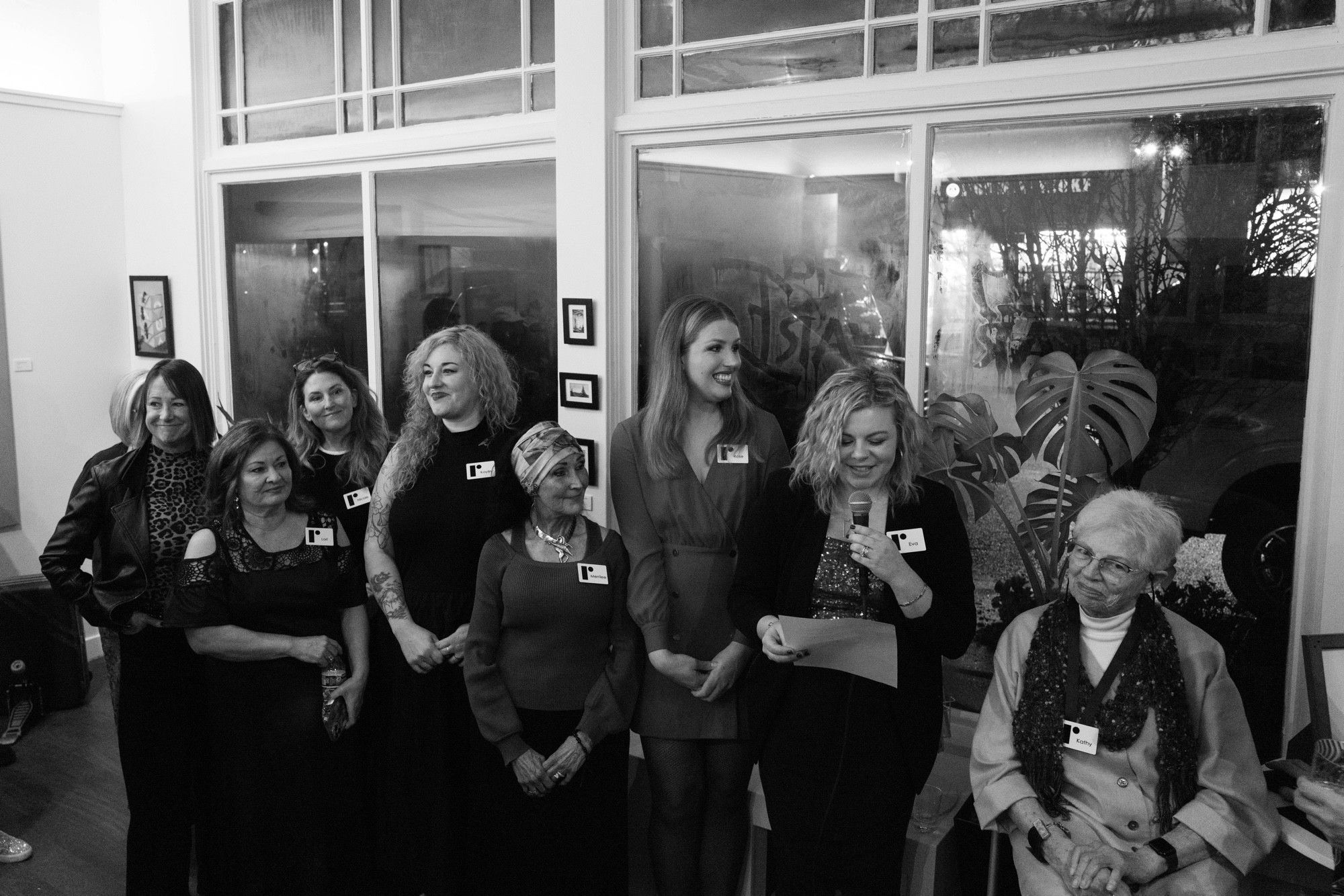 Members of the Ridgefield Art Gallery on opening night. 